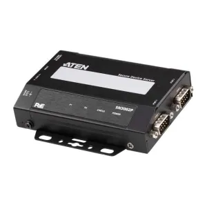 Aten SN3002P 2-Port RS-232 Secure Device Server with PoE, Secured operation modes, Third-party authentication, IP address filter