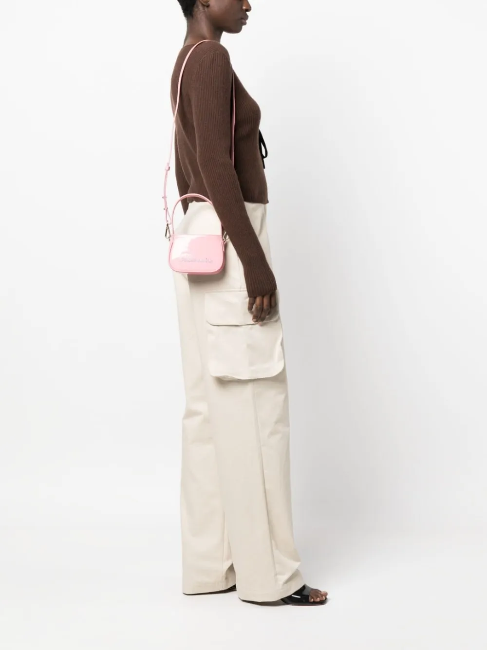 Blumarine crystal-embellished logo tote bag Pink