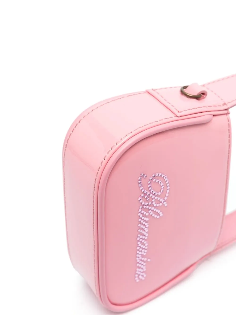Blumarine crystal-embellished logo tote bag Pink