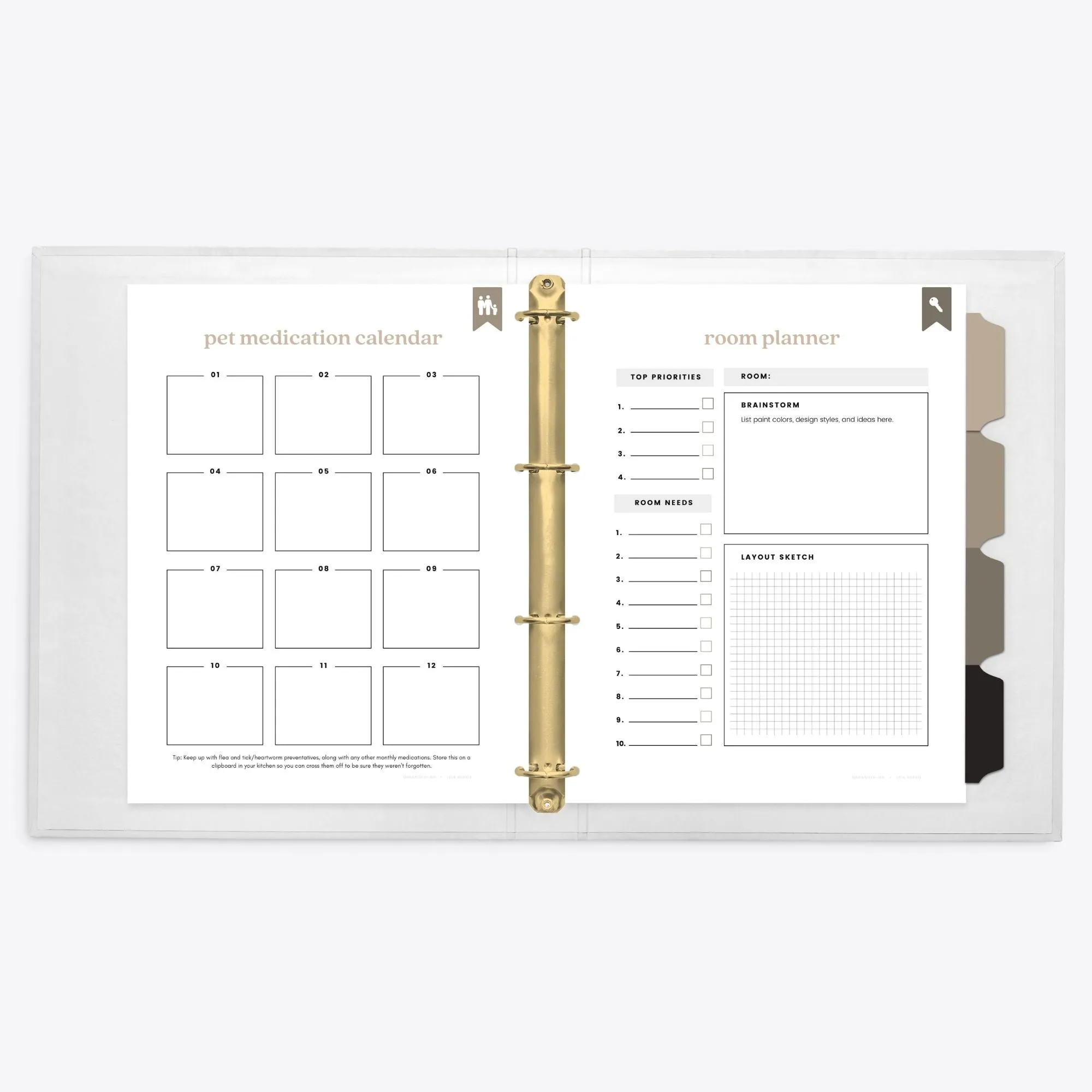 Essential Home Management Binder Starter Kit Bundle