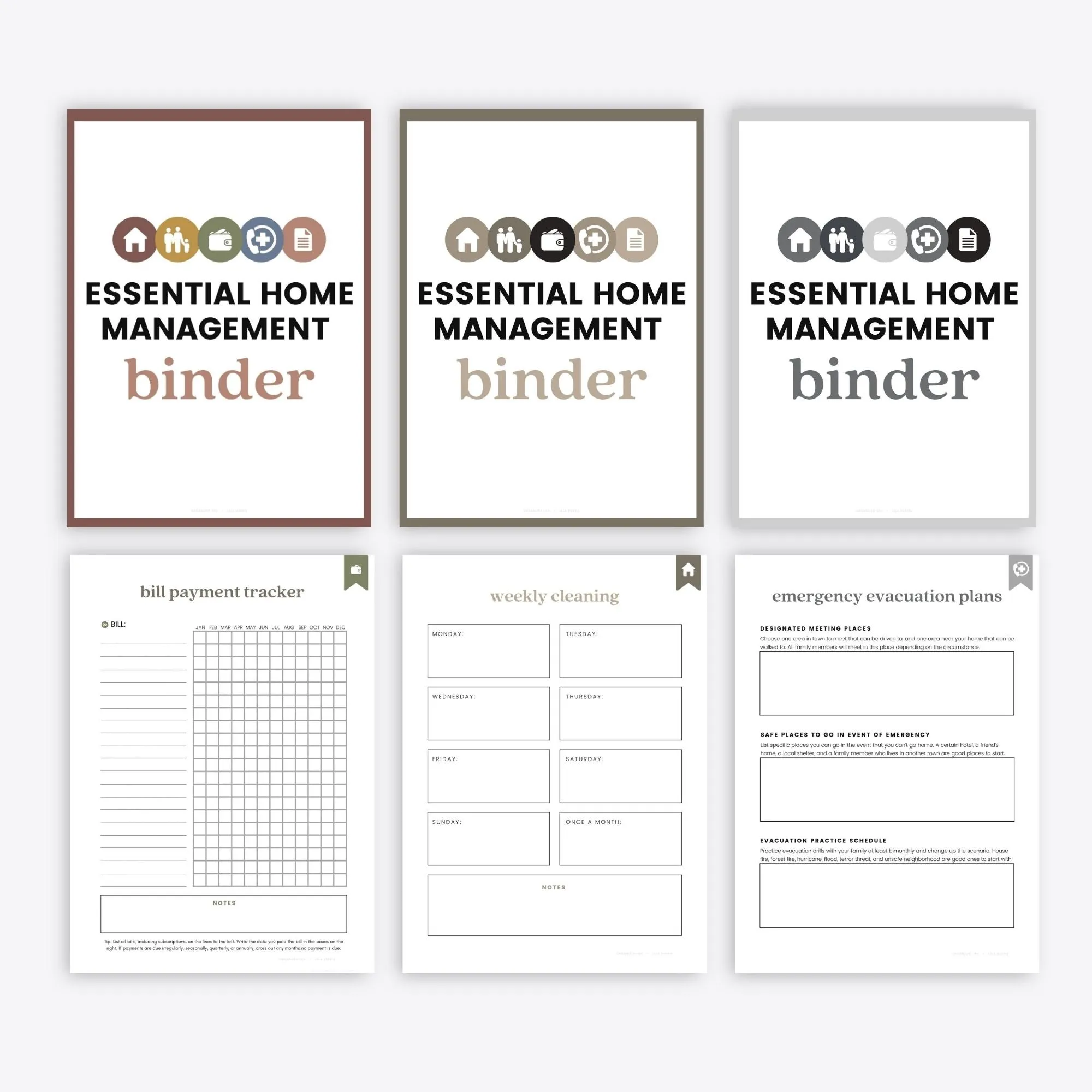 Essential Home Management Binder Starter Kit Bundle