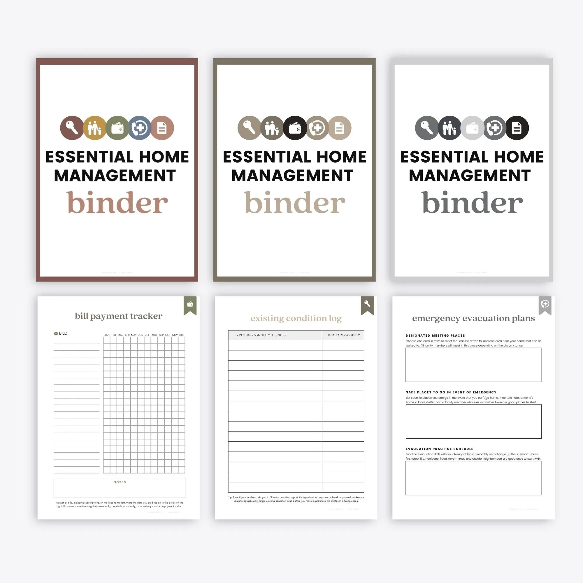 Essential Home Management Binder Starter Kit Bundle