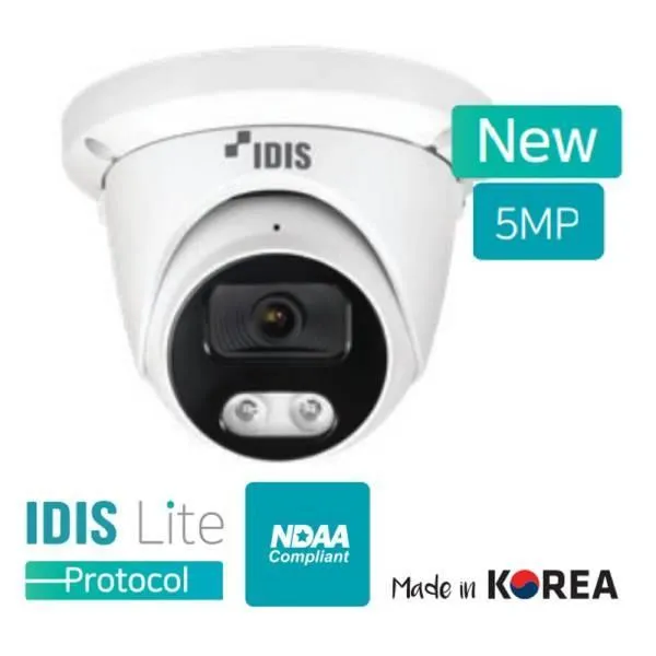 IDIS CCTV Kit 16 Channel Network Recorder, 6 x 5MP Turret Cameras, IDIS-LITE-CAM-NVR-KIT-3