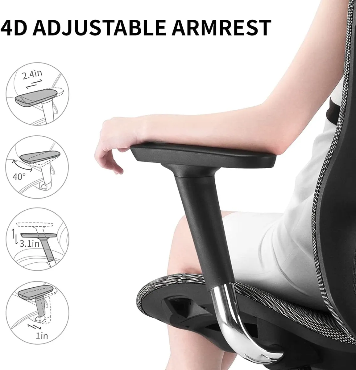 Sihoo Ergonomic Office Chair V1 3D Adjustable High-Back Breathable With Footrest And Lumbar Support